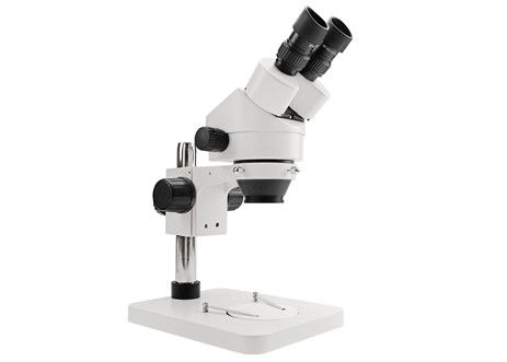 WF10X 45Xはランプの顕微鏡のステレオのズームレンズの単対物双眼顕微鏡の生物学の金相学を導いた
