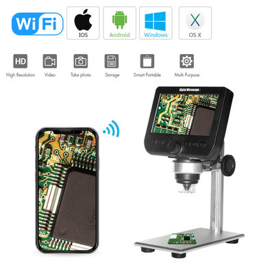 Ipad IPhoneの人間の特徴をもつコンピュータのための吸盤ブラケット1080P 1000X手持ち型の携帯用Wifiデジタルの顕微鏡