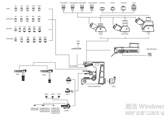 CMOS CCD 20MPの生物学実験室の顕微鏡AOPの客観的な研究の顕微鏡